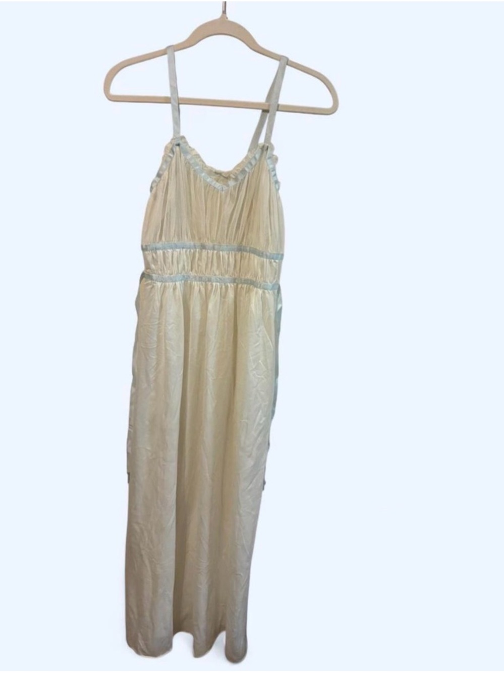 Vintage Sheer Mesh & Satin Bridal Nightgown - Size Small / XS